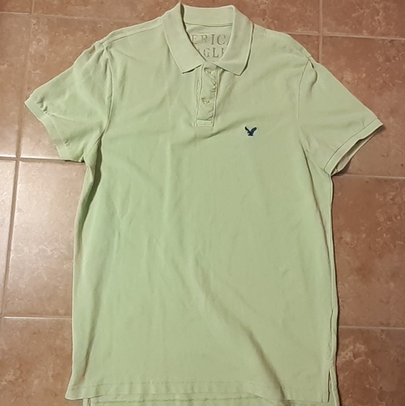 AEO Men's Athletic Fit Polo XL Mint Green - Picture 1 of 3
